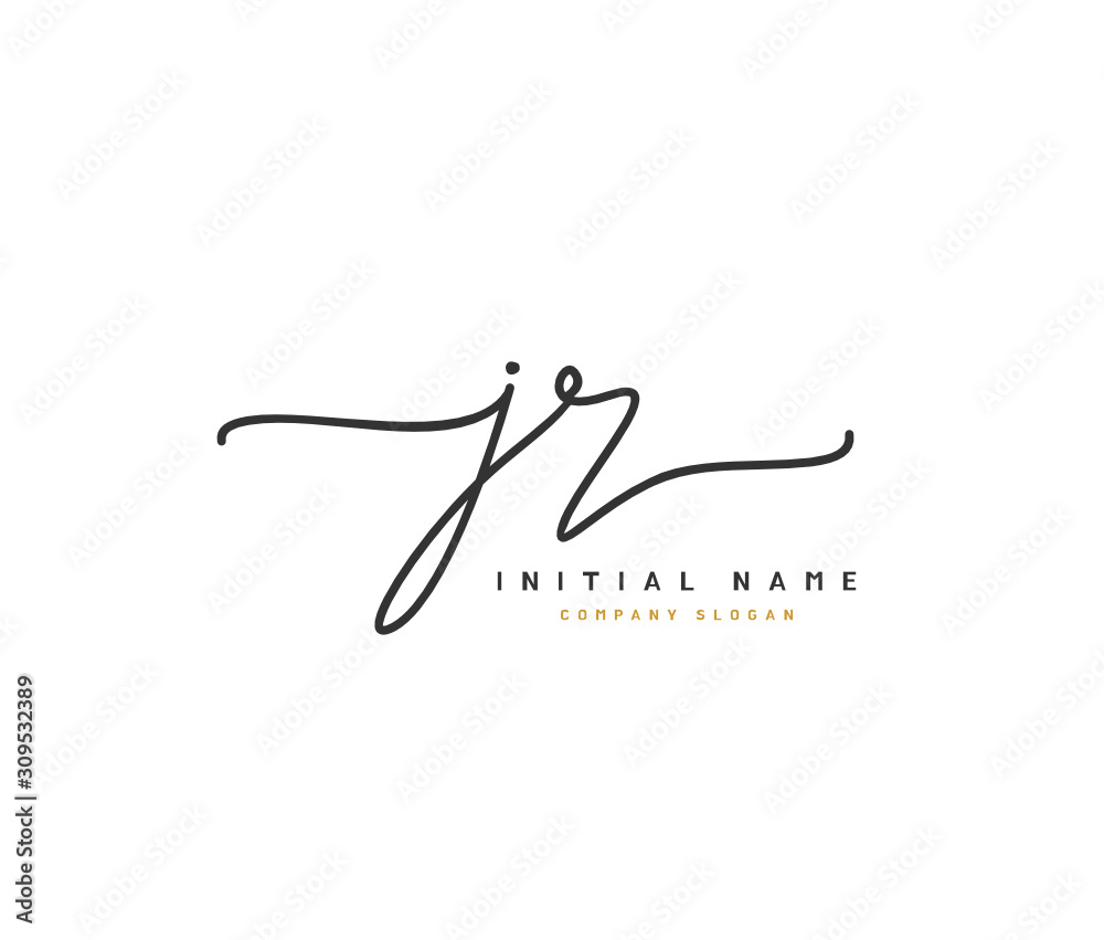 J R JR Beauty vector initial logo, handwriting logo of initial signature, wedding, fashion, jewerly, boutique, floral and botanical with creative template for any company or business. J R JR Beauty vector initial logo, handwriting logo of initial signature, wedding, fashion, jewerly, boutique, floral and botanical with creative template for any company or business.