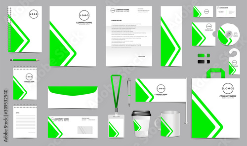 Corporate identity set branding template design kit. editable brand identity with abstract background color for Business Company and Finance Vector eps 10