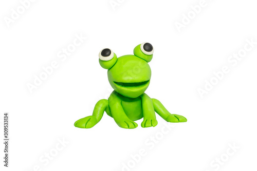 Cartoon characters, Frog isolated on white background with clipping path.