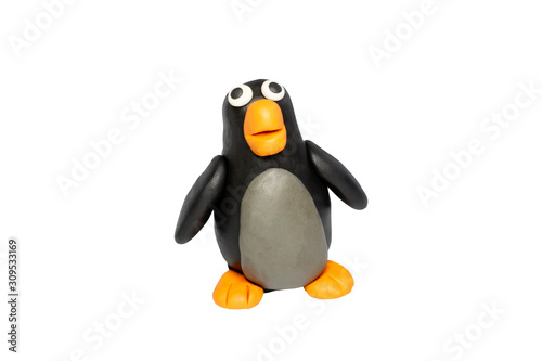 Cartoon characters, Penguin isolated on white background with clipping path.