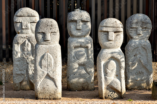 A stone image of the Buddha at Rakan-ji temple in Kasai city, Hyogo prefecture, Japan