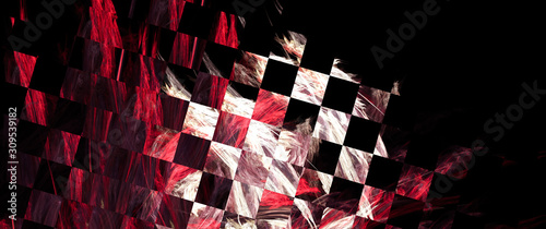 Expressive abstract background, stylized similar to the checkered flag. With beautiful reflections of light. For the design in racing cars, rally, speed, competition, championship.