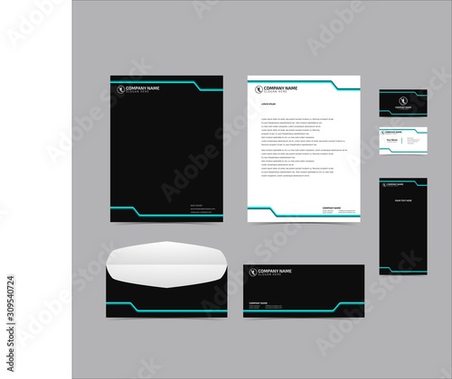 Corporate identity set branding template design kit. editable brand identity with abstract background color for Business Company and Finance Vector eps 10