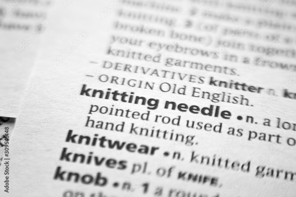Word or phrase Knitting needle in a dictionary. Word or phrase Knitting needle in a dictionary.