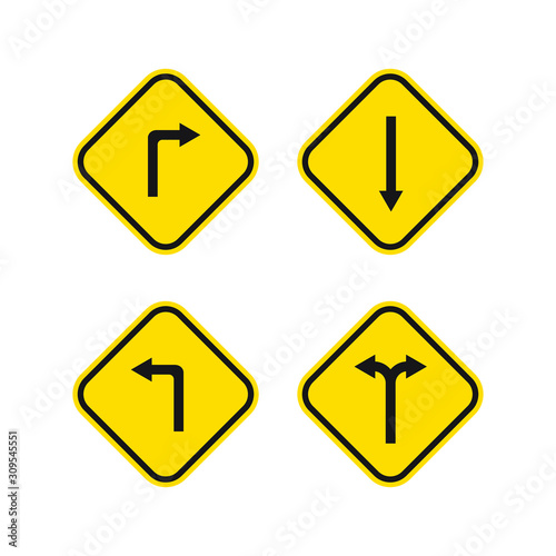 set of traffic signs icon design. vector illustration