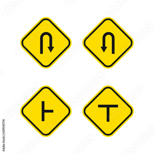 set of traffic signs icon design. vector illustration