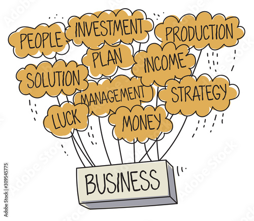 Business strategy marketing diagram concept
