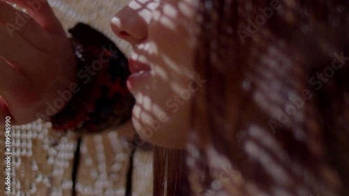 face of a beautiful girl ethnics