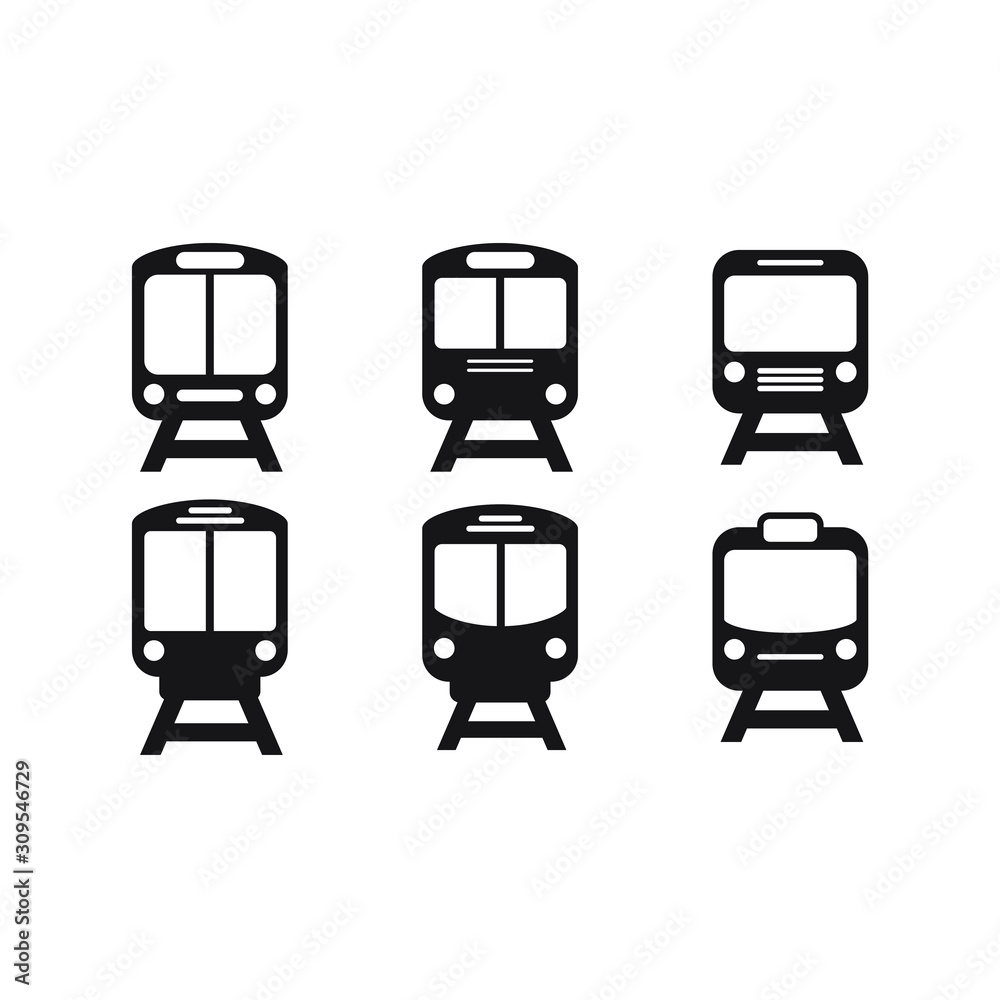 set train icon flat design. Modern Transportation sign. vector illustration