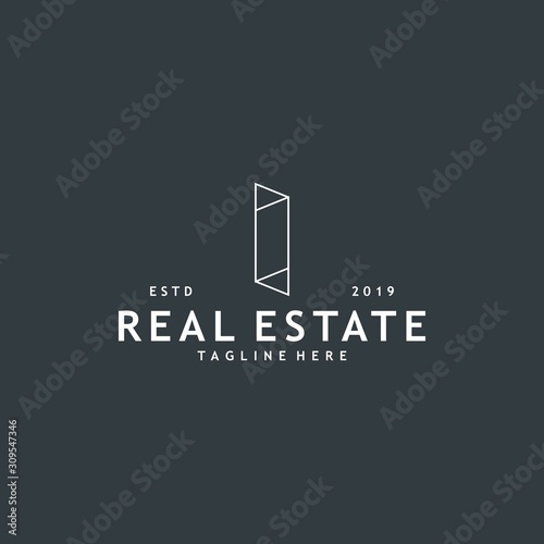 Minimalist and modern real estate logo design