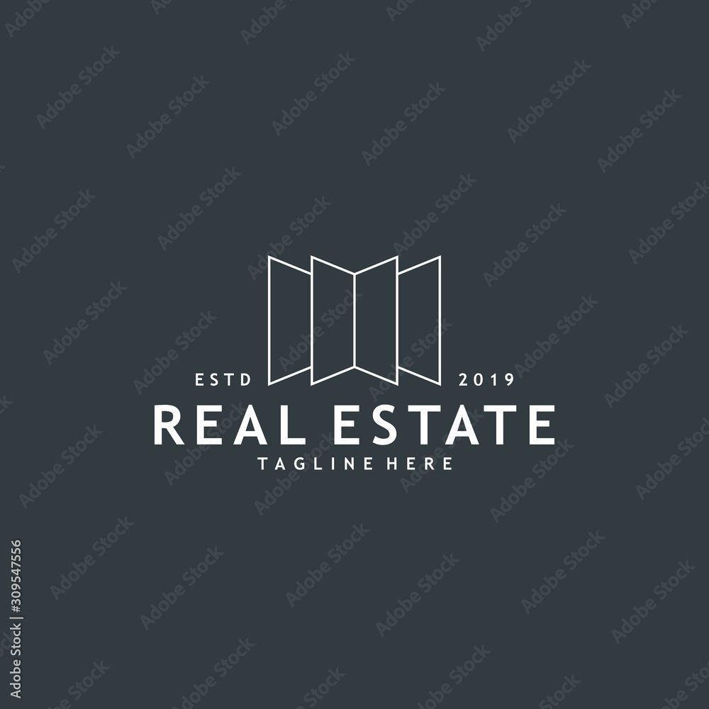 Minimalist and modern real estate logo design Minimalist and modern real estate logo design