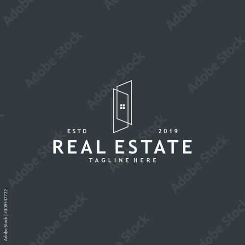 Minimalist and modern real estate logo design