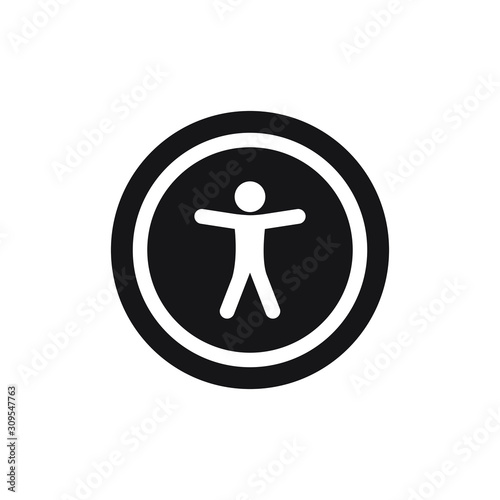 Universal accessibility sign. vector illustration