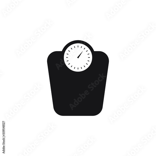 Weight Scale icon flat design. vector illustration