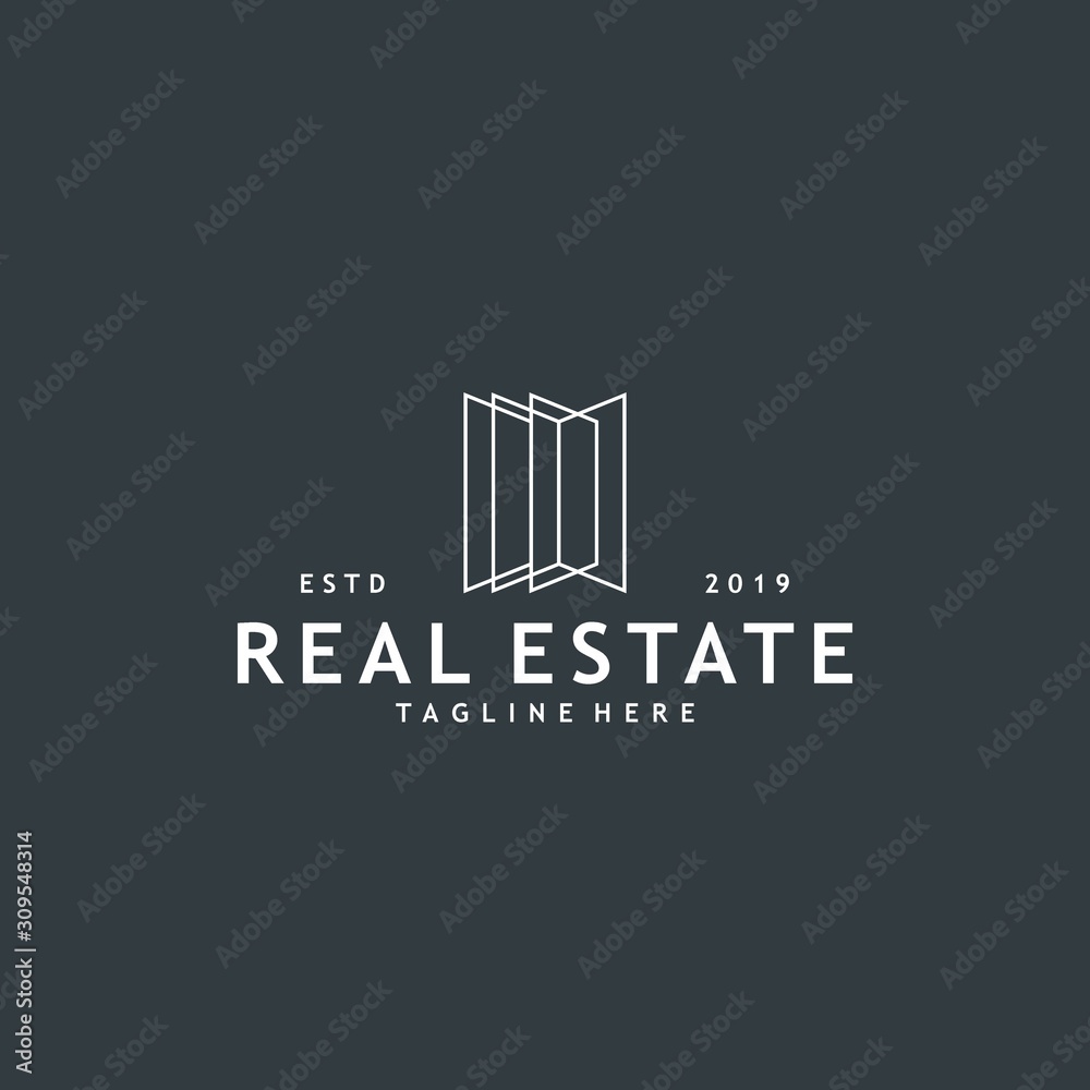Minimalist and modern real estate logo design Minimalist and modern real estate logo design