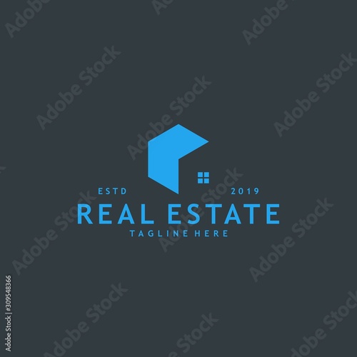 Minimalist and modern real estate logo design