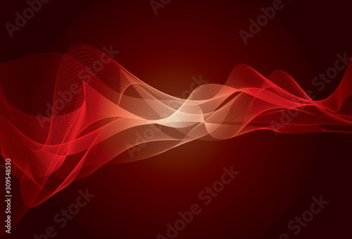 Red lines wave pattern abstract design for modern background and texture.