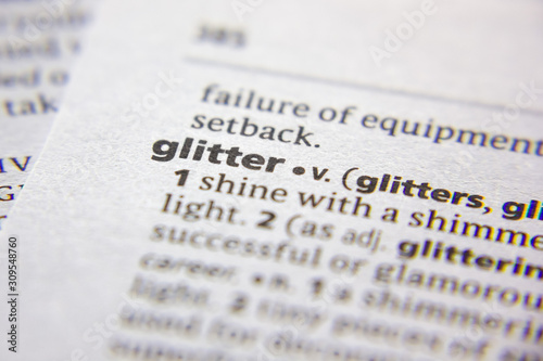 Word or phrase Glitter in a dictionary.