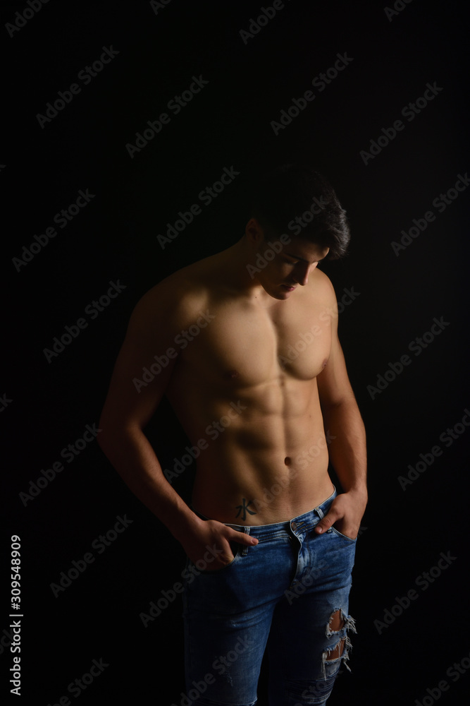 Fototapeta premium young man without shirt