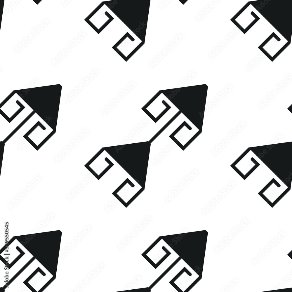 Seamless pattern with dark Scandinavian arrows and elements Seamless pattern with dark Scandinavian arrows and elements