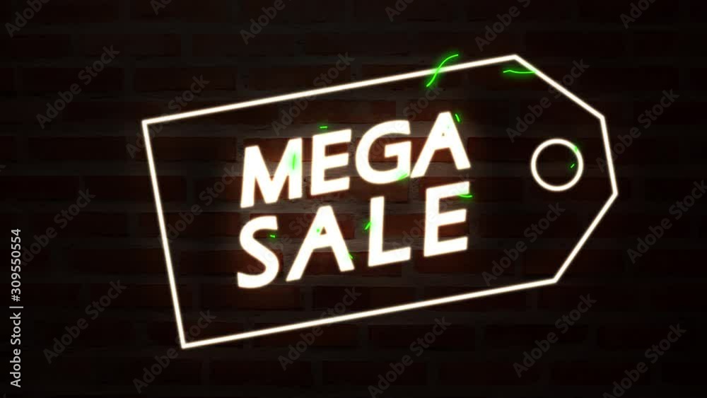 Black Friday sale colorful neon liquid text glow bright light motion graphic on brick background and black background Black Friday sale colorful neon liquid text glow bright light motion graphic on brick background and black background