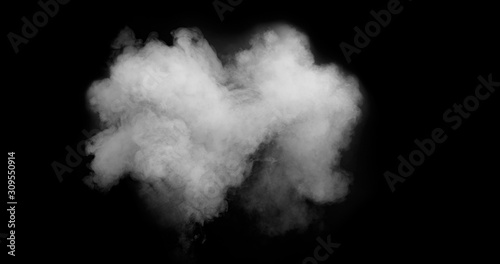 White Smoke with Black Background