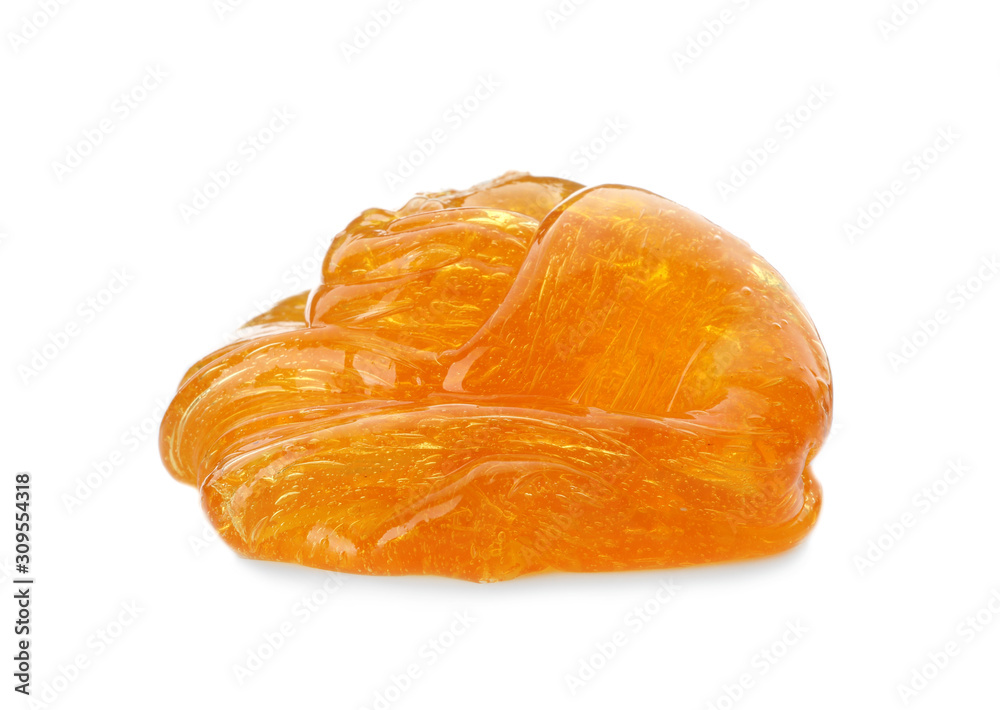 Orange slime isolated on white. Antistress toy Orange slime isolated on white. Antistress toy