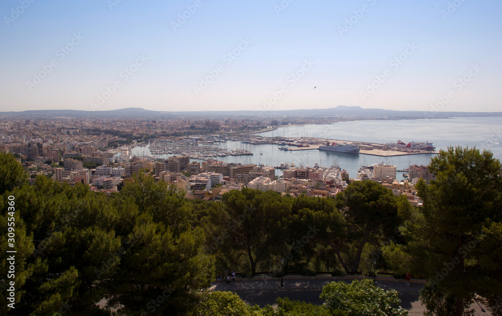 Top view of the city of Palma de Mallorca
