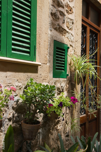 Fototapeta Naklejka Na Ścianę i Meble -  Beautiful street on Majorca. Village Valldemossa.