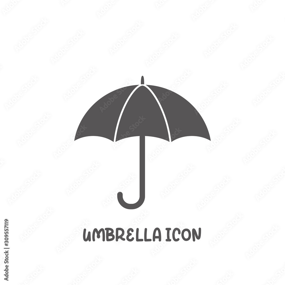 Umbrella icon simple flat style vector illustration.