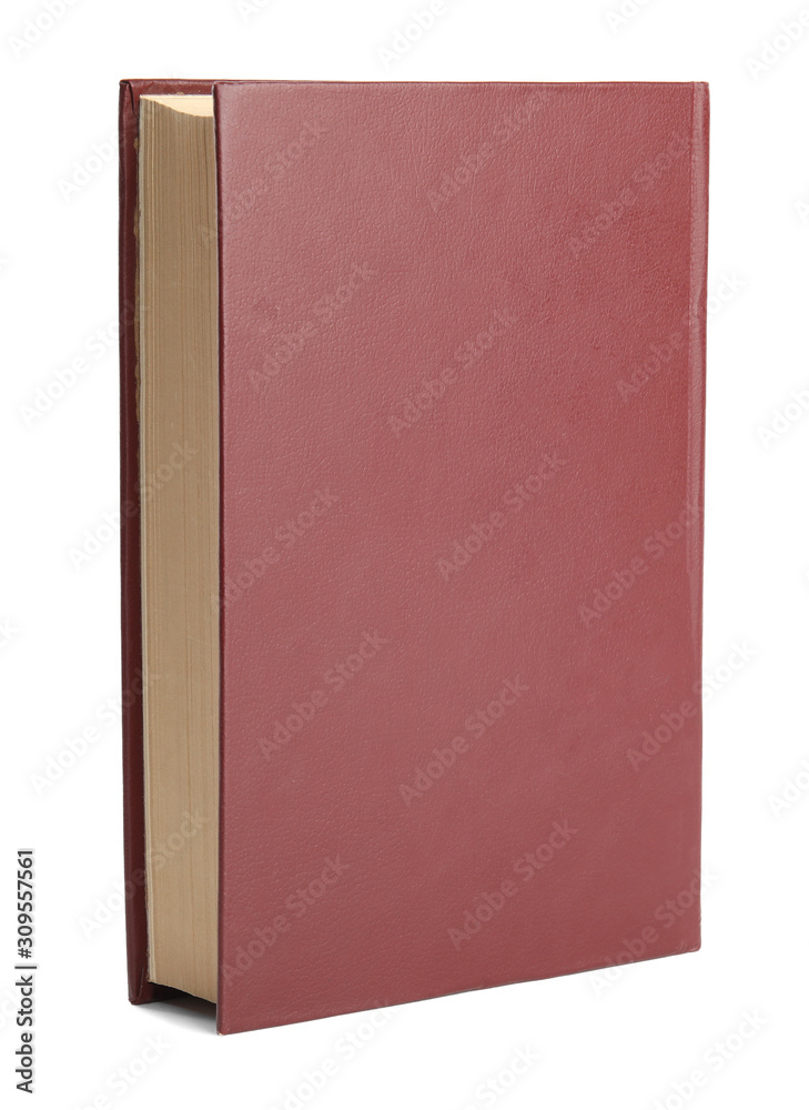 Closed color hardcover book isolated on white Closed color hardcover book isolated on white