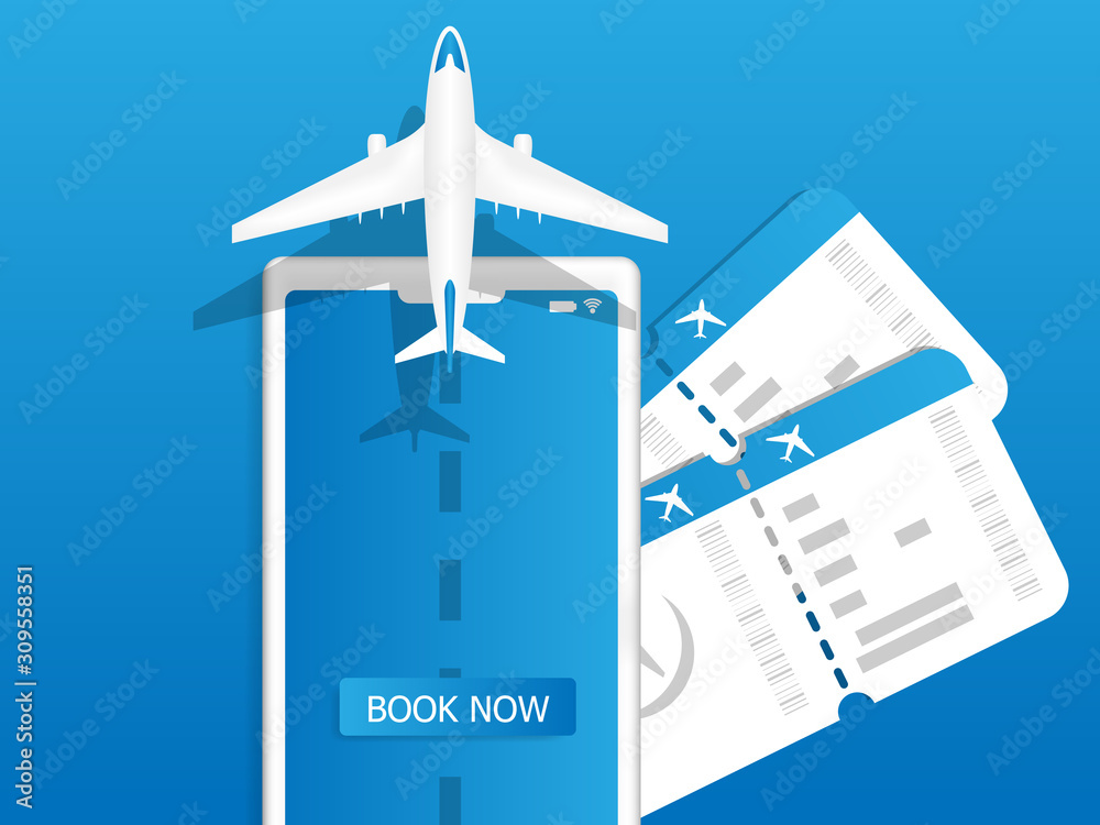 online airplane ticket on mobile