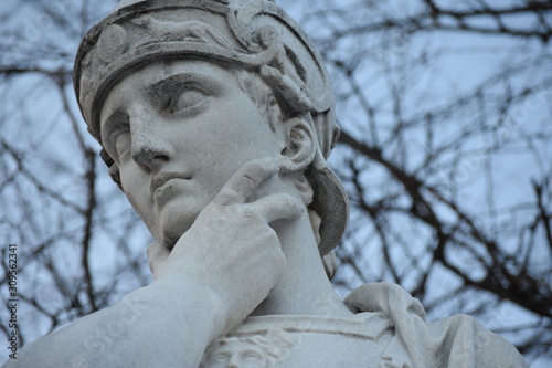 Photography statue of a roman soldier in a Vienna park