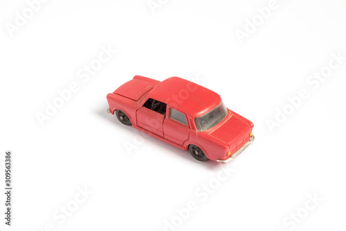 toy cars on white background