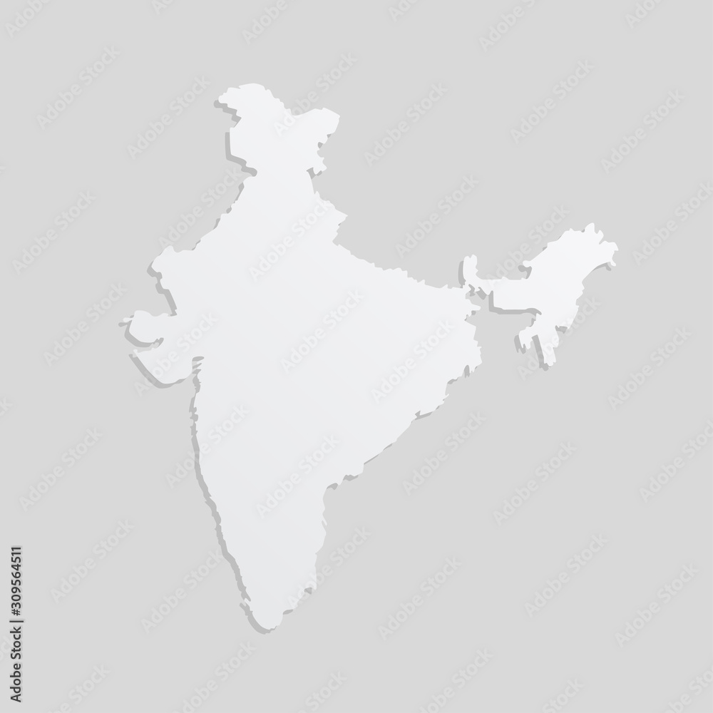 Obraz premium India asia country map background vector template