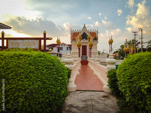 Photo on 13/12/19 Hall of Phra Phanatbdi, respected by the people of Phanat Nikhom, Chon Buri, Thailand