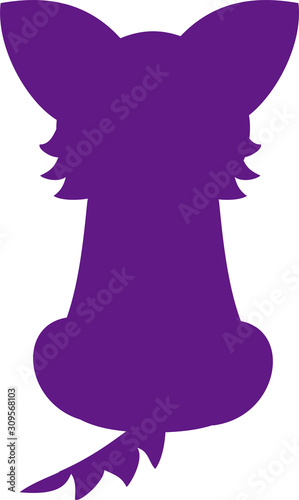 猫後ろ姿アイコンイラスト