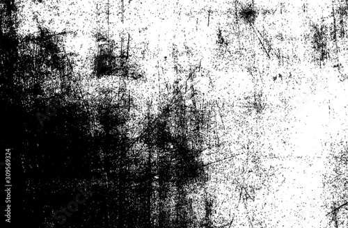 Scratched Grunge Urban Background Texture Vector. Dust Overlay Distress Grainy Grungy Effect. Distressed Backdrop Vector Illustration. Isolated Black on White Background. EPS 10.