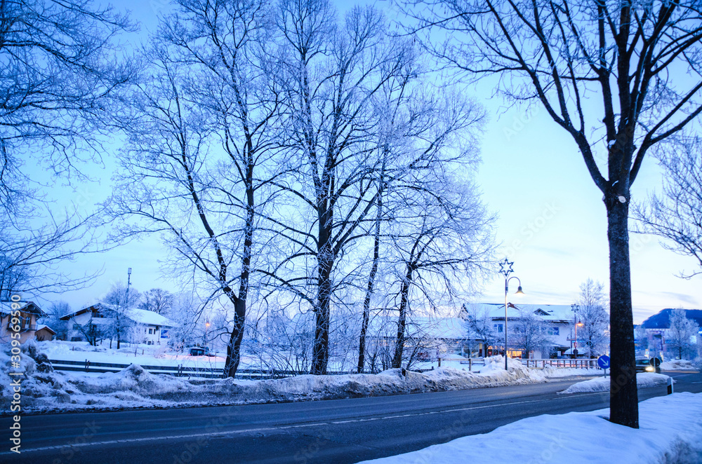 Beautiful landscape in winter in austria Beautiful landscape in winter in austria