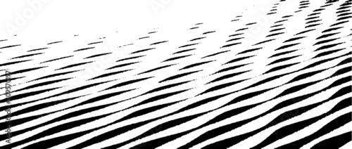 Swirled and curled stripes and brush strokes texture. Marble or acrylic atrwork imitation. Cool and swirly background. Abstract vector illustration. Black isolated on white. EPS10  photo