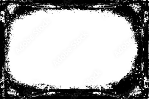Scratched Frame. Grunge Urban Background Texture Vector. Dust Overlay. Distressed Grainy Grungy Framing Effect. Distressed Backdrop Vector Illustration. EPS 10.