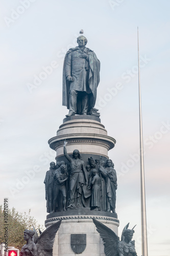 Monument of Daniel O'Connell in Dublin, Ireland. photo