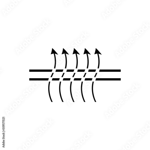 Breathable black icon. Element of row material icon for website design and development