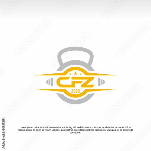 CFZ initials for fitness companies  initial logos for the gym and cross fit