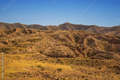 Rocky desert near Matmata in southern Tunisia, North Africa
