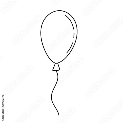 balloon icon flat design for web, cards