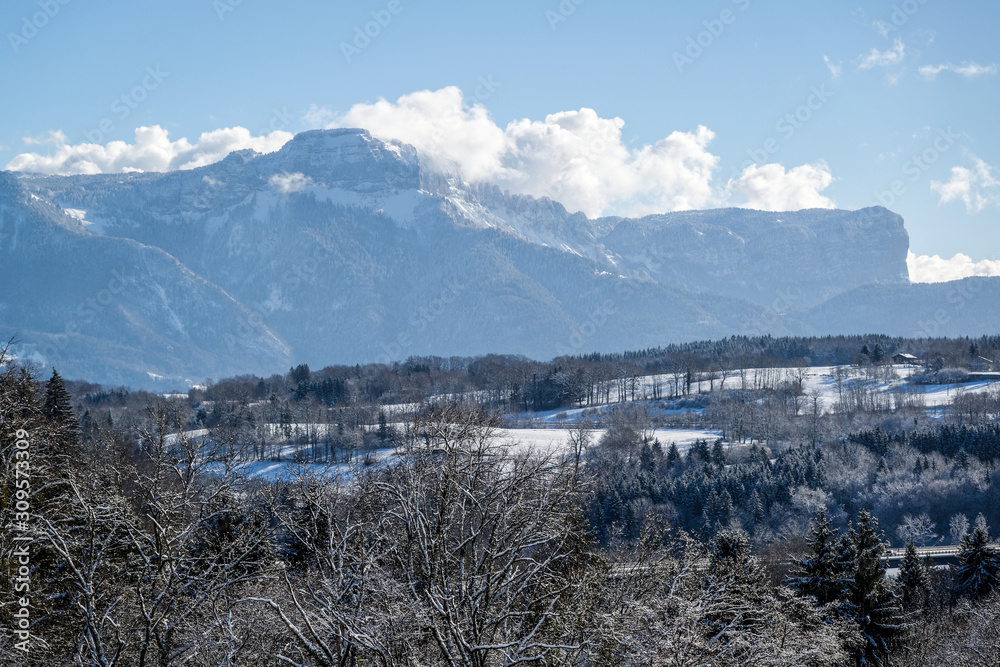 Paysage enneigé des Alpes
