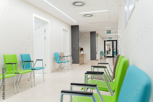 Esthetic and clean modern private clinic or vet waiting room