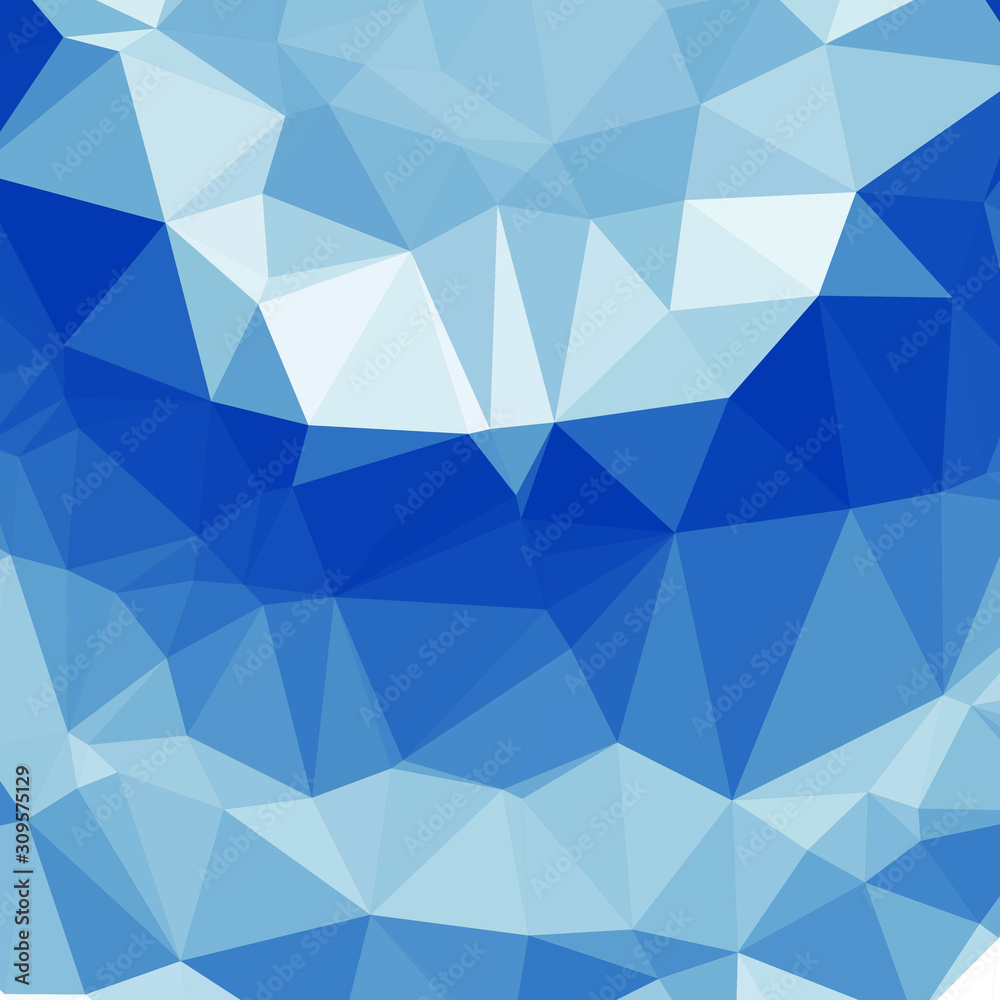 Fototapeta premium Classic Blue Abstract trianglify Generative Art background illustration