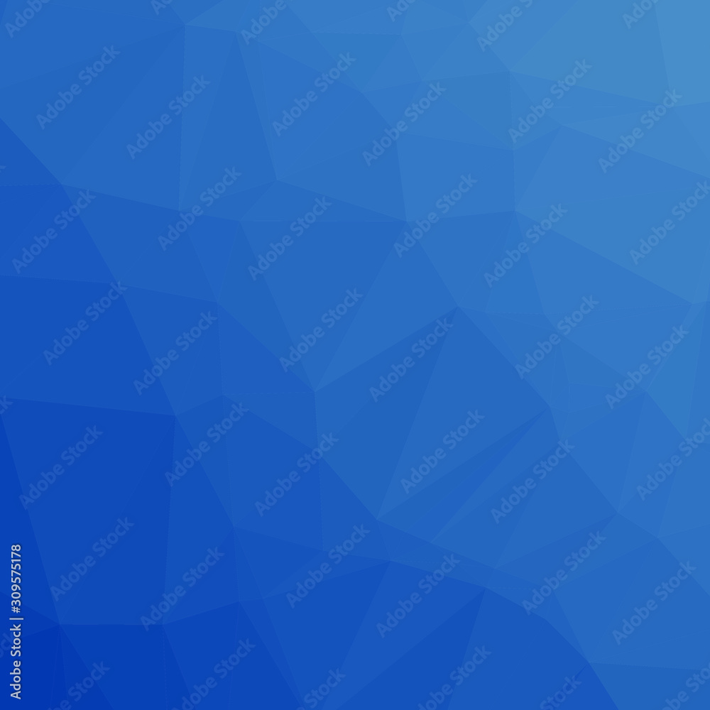 Fototapeta premium Classic Blue Abstract trianglify Generative Art background illustration